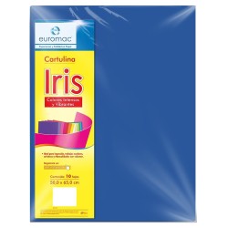 CARTULINA IRIS 2C 50X65CM 180G. AZUL REY 100500