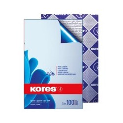 PAPEL CARBON OFI. KORES C100H. AZUL E.10 C.50