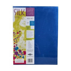 PAPEL SILK CTA. 130G. 1C. AZUL REY PAQ.C100H.