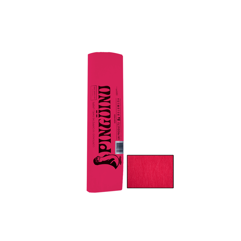 PAPEL CREPE PINGUINO ROSA FLUOR. E.10 C.250 46