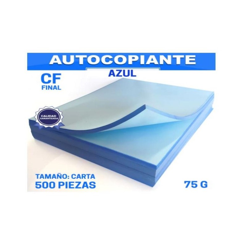 PAPEL AUTOCOPIANTE CFB 75G. CTA. AZUL INTERM.MILL.E.5 C5