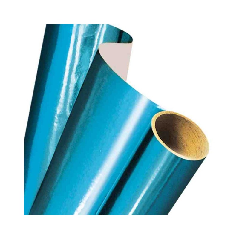 PAPEL MET. UNIFOIL AZUL TURQUESA ROLLO C25M. E.15