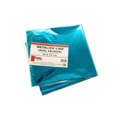 PAPEL MET. 53X70CM. AZUL CIELO E.10 C.100