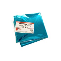 PAPEL MET. 53X70CM. AZUL CIELO E.10 C.100