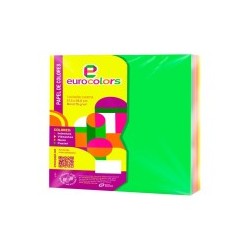 PAPEL BOND FLUOR CTA. MIX NEON EUROCOLORS 75G PAQ.C100H C.25