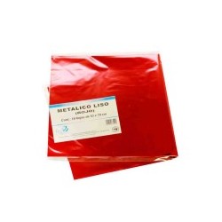 PAPEL MET. 53X70CM. ROJO E.10 C.100