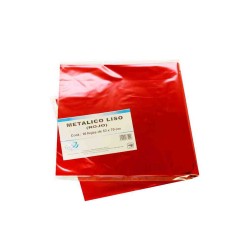 PAPEL MET. 53X70CM. ROJO E.10 C.100