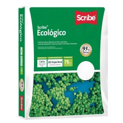 PAPEL BOND BCO. CTA. 93 SCRIBE VERDE 75G. MILL. E.5 C.5