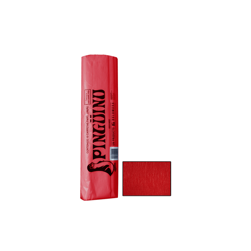 PAPEL CREPE PINGUINO ROJO NAVIDAD E.10 C.250 32